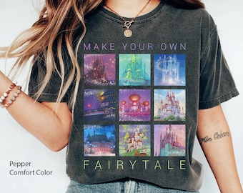 Vintage Disney Princess Castles Make Your Own Fairytale Shirt, Disney Princess Girl T-shirt, Disneyland Girls Trip Outfit, Birthday Gift