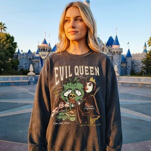 Vintage Evil Queen Villains Comfort Colors Shirt, Snow White And The Seven Dwarfs T-shirt, 2026 Family Trip, Birthday Gift image 2