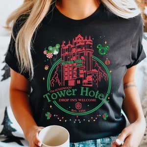 Hollywood Studios Christmas Tower Shirt, Vintage Disney Jollywood Nights T-shirt, Mickey Merry Christmas Party, Disneyland Holiday Trip Gift