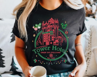 Hollywood Studios Christmas Tower Shirt, Vintage Disney Jollywood Nights T-shirt, Mickey Merry Christmas Party, Disneyland Holiday Trip Gift