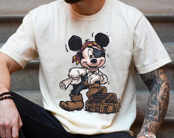 Custom Cute Mickey And Friends Characters Pirate Cruise Shirt, Disney Minnie Daisy Donald Tee, Disneyland Family Cruise Trip, Birthday Gift
