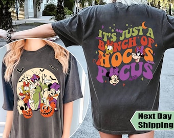 Minnie Mouse Daisy Clarabelle Cow Sanderson Sisters 2 Sided Shirt, Hocus Pocus Retro Disney Fall T-shirt, Disney Halloween Night Party