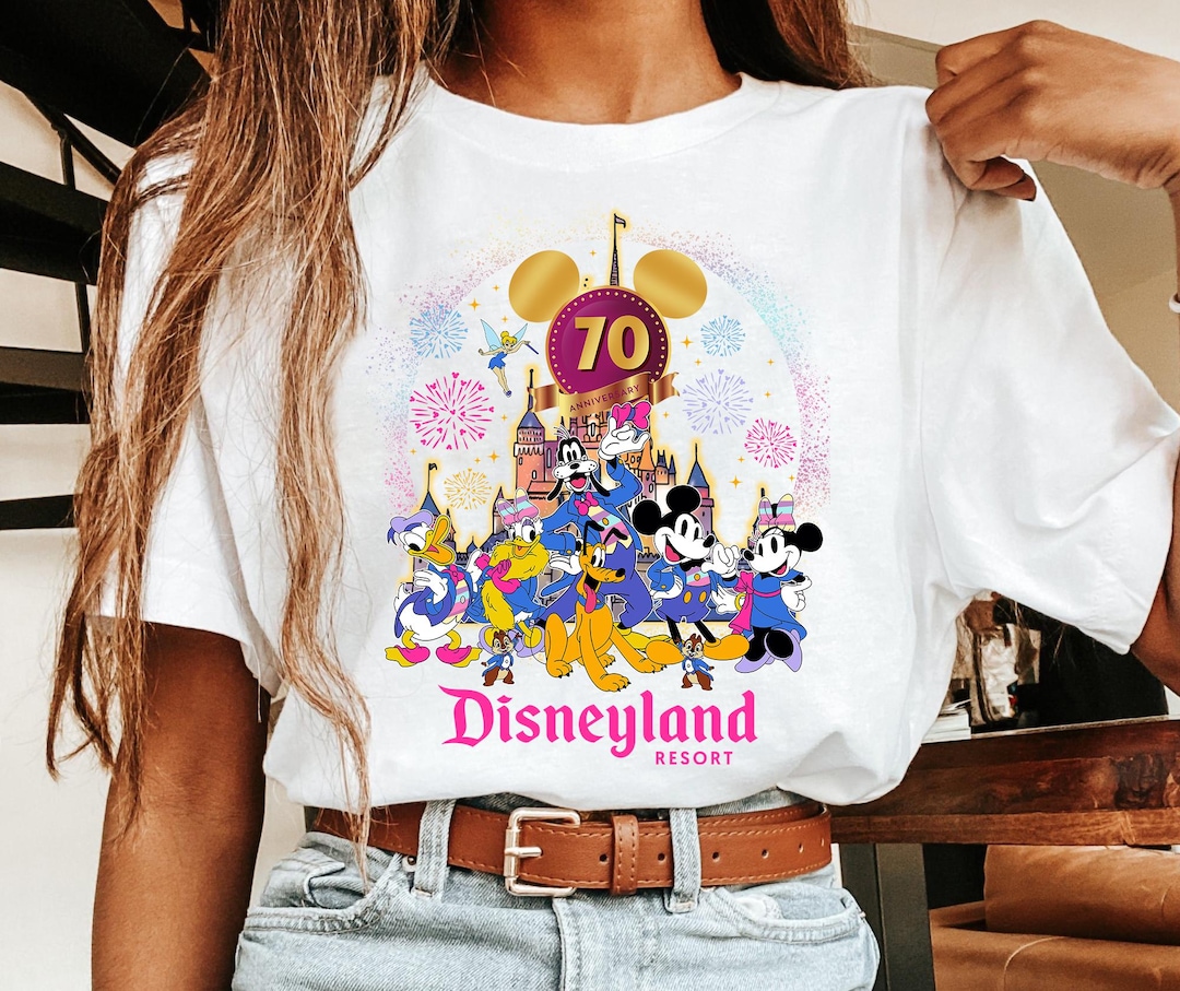 シャツ　DISNEYLAND RESORT 70TH CELEBRATION Disneyland 70th Anniversary Logo Spirit Jersey for Adults