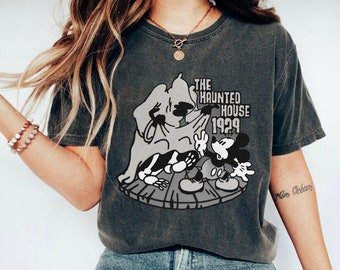 Mickey And Ghost 1929 The Haunted Mansion Comfort Colors 1717 Shirt T-Shirt Gifts Sweatshirt Hoodie For Men Women