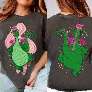 Retro Pete&#39;s Dragon Double Sided Comfort Colors T-shirt,  Elliott The Dragon Shirt, Funny Birthday Gift,  World 2024 Trip
