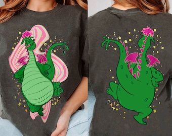 Retro Pete's Dragon Double Sided Comfort Colors T-shirt,  Elliott The Dragon Shirt, Funny Birthday Gift,  World 2024 Trip