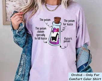 Llama Kuzco Poison Comfort Colors T-shirt, The Emperor's New Groove Tee,  Villains Shirt, 2024 Family Trip,   World