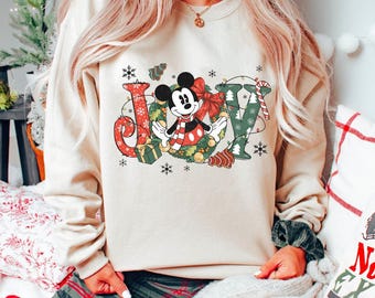 Mickey Mouse Christmas Joy To The World Shirt, Vintage Disney Holiday Season T-shirt, Mickey's Very Merry Christmas Party, Disneyland Trip
