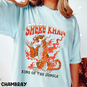 Disney Shere Khan King of the Jungle T-Shirt, Jungle Book Villain Shirt, Fire Tiger Shirt, Vintage Disney Villains Tee, Animal Kingdom Shirt