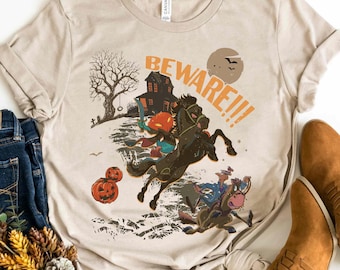 Vintage Donald Duck The Headless Horseman Shirt, Disney Halloween Sleepy Hollow T-shirt, Ichabod Crane Shirt, Disneyland Halloween Party Tee