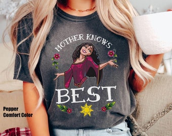 Mother Gothel Mother Knows Best Tattoo Art Style Comfort Colors T-shirt, Tangled  Villains Shirt, Mother's Day Gift, 2024 Trip