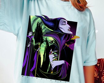 Disney Maleficent Side Portrait T-Shirt, Sleeping Beauty Villain Tee, Maleficent Shirt, Disney Villain Tee, Magic Kingdom Tee, Gift For Her