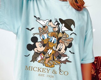 Vintage Mickey & Co Est 1928 Halloween T-Shirt, Mickey Minnie Daisy Donald Shirt, Disney Mickey And Friends Mummy Tee, Spooky Season Shirt