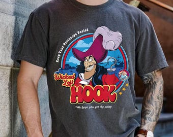 Disney Captain Hook Left Hook T-Shirt, Peter Pan Villain Shirt, Disney Pirate Tee, Peter Pan Tee, Disney Villain Tee, Neverland Pirate Shirt