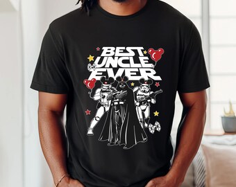 Retro Darth Vader Stormtrooper Best Uncle Ever Comfort Colors Shirt, Disney Star Wars Father's Day T-shirt, Gift For Uncle, Galaxy's Edge