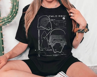 Vintage Kylo Ren Mask Schematic Shirt, Disney Star Wars Day Tee, May The Force Be With You, Disneyland Galaxy's Edge Trip, Hollywood Studios