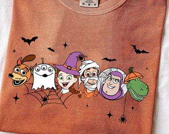 Toy Story Characters Halloween Costume Shirt, Buzz Lightyear Woody Slinky Dog Alien Jessie Rex, Mickey's Not So Scary Disney Halloween Party