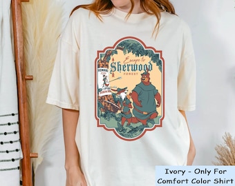 Robin Hood And Little John Sherwood Forest Comfort Colors Shirt, Disney Friends Matching T-shirt, Robin Hood Shirt, Disneyland Family Trip