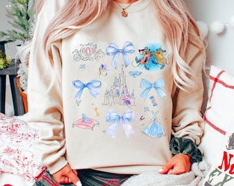 Retro Cinderella Watercolor Princess Coquette Bow Shirt, Disney Bibbidi Bobbidi Boo Tee, Magic Kingdom T- shirt, Disneyland Girl Trip