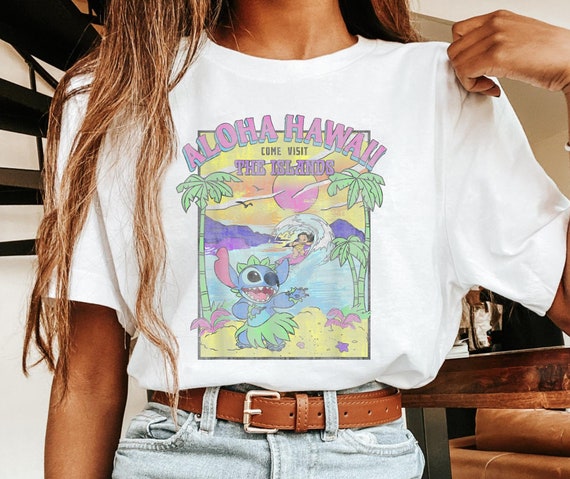 Vintage Lilo & Stitch Aloha Hawaii Come Visit the Islands Comfort 