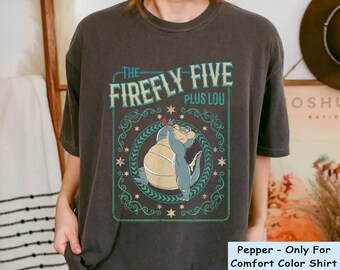 Louis Alligator The Firefly Five Plus Lou Comfort Colors Shirt, Princess And The Frog Disney T-shirt, Disneyland Family Trip, Magic Kingdom
