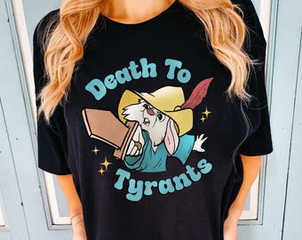 Vintage Disney Skippy Rabbit Death To Tyrants T-Shirt, Skippy Rabbit Shirt, Disney Robin Hood Tee, Magic Kingdom Shirt, Disneyland Trip Tee