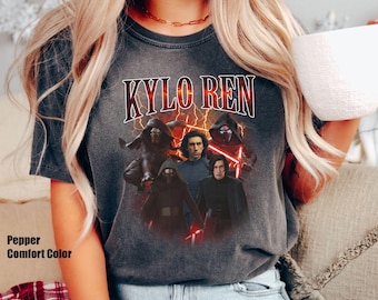 Vintage Kylo Ren Comfort Colors Shirt, Star Wars T-shirt, Disney Galaxy's Edge Trip, Hollywood Studios, Walt Disney World, Birthday Gift