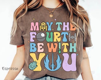 Vintage May The Fourth Be With You Comfort Colors Shirt, Star Wars Night 2024 T-shirt, Disney Hollywood Studios, Disneyland Galaxy's Edge