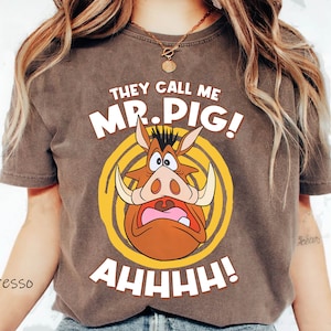 Vintage Pumbaa They Call Me Mr Pig Comfort Colors Shirt, Funny  The Lion King T-shirt, Animal Kingdom Shirt, 2024 Family Trip