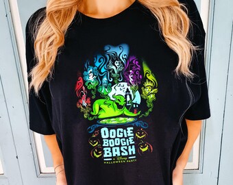 Funny Disney Villains Halloween Party T-shirt, Oogie Boogie Ursula Jafar Evil Queen Shirt, Mickey Not So Scary Party Tee, Spooky Season Tee