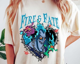 Disney Hades Fire & Fate T-Shirt, Hercules Pain Panic Shirt, Hades Barbed Heart Tee, Disney Villains Tee, Disneyland Trip Tee, Gift For Him