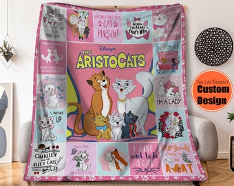 The Aristocats Fleece Blanket For Kid Baby Adults, Marie Toulouse Berlioz Home Decor, Disney Christmas Gift For Cat Lover, Walt Disney World