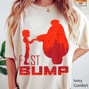 Disney Big Hero 6 Hiro Baymax Fist Bump T-Shirt,  Big Hero 6 Tee, Funny Baymax Shirt, Hiro And Baymax Tee, Disney Bestie Matching Shirt