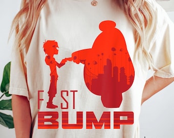 Disney Big Hero 6 Hiro Baymax Fist Bump T-Shirt,  Big Hero 6 Tee, Funny Baymax Shirt, Hiro And Baymax Tee, Disney Bestie Matching Shirt