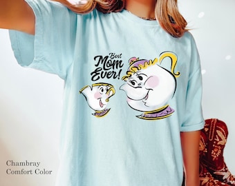 Disney Beauty And The Beast Chip Mrs. Potts T-shirt, Best Mom Ever Shirt, Disney Inspired Mother's Day Gift for Mom