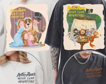 Two Sided Peter Pan's Never Land Adventure Family Matching Shirt, Cute Disney Resort Fantasy Springs Lost Boys T-shirt, Disneyland Vacation
