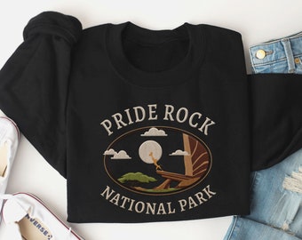 Embroidered The Lion King Pride Rock National Park Sweatshirt, Vintage  Animal Kingdom Embroidery Sweater, land Family Vacation