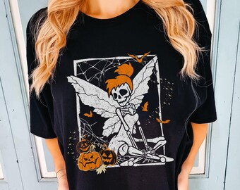 Disney Halloween Tinkerbell Skeleton Shirt / Disney Peter Pan Tee / Mickey's Not So Scary Halloween Party / Disneyland Halloween Trip