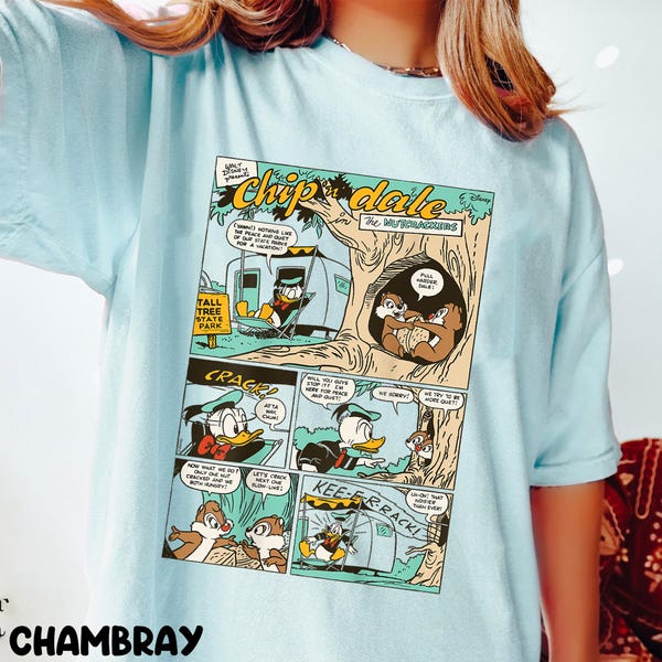 Disney Chip 'n Dale Brother Comic T-Shirt, The Nutcrackers Tee, Chipmunk Brothers Shirt, Chip Dale Donald Shirt, Tall Tree State Park Tee
