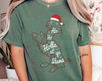 Disney Christmas The Emperor's New Groove Kuzco Tee, Ho Ho Holla At Ya Llama Shirt, Mickey's Very Merry Christmas, Disneyland Holiday Trip