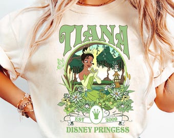 Retro Disney Princess Tiana Princess Shirt, Cute Princess And The Frog Tee, Disney Tiana's Bayou Adventure T-shirt, Disneyland Girls Trip