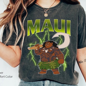Vintage Moana Maui Metal Rock Portrait T-Shirt, Disney Moana 2 Movie Shirt, Maui Shirt For Men Disneyland Family Vacation, Magic Kingdom