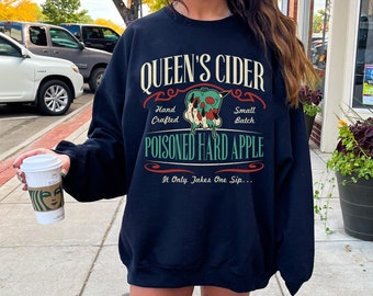 Queen’s Cider Poison Apple Comfort Colors T-shirt, Retro Snow White And Seven Dwarfs Shirt,   World, 2024 Family Trip