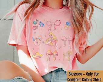 Disney Sleeping Beauty Watercolor Coquette Shirt, Princess Aurora T-shirt, Flora Fauna Merryweather Tee, Disneyland Family Trip 2024