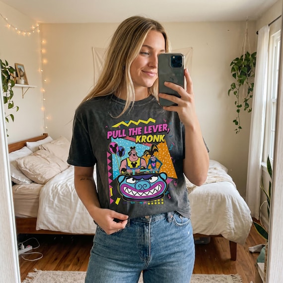 Retro 90s Kronk and Yzma Pull the Lever Kronk Comfort Colors T