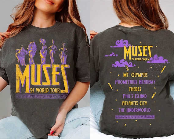 Two Sided Muse World Tour Shirt, Greek Mythology Music Tee, Retro