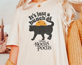 Thackery Binx It's Just A Bunch Of Hocus Pocus Shirt, Vintage Disney Halloween Tee, Mickey's Not So Scary Halloween Party, Disneyland Trip