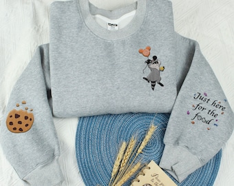 Embroidered Pocahontas Meeko Just Here For The Food Sweatshirt, Retro  Embroidery Sweater, 2024 Family Vacation, Magic Kingdom