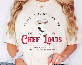 Disney Little Mermaid Chef Louis Est. 1989 T-Shirt, French Cuisine Class Tee, Chef Louis And Sebastian Shirt, Funny Disneyland Foodie Shirt