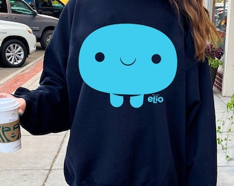 Disney Elio Ooooo T-Shirt, Pixar Ooooo Big Face Tee, Cute Alien Elio Shirt, Minimal Elio Pixar Tee, Blue Ooooo Character Shirt, Gift For Boy